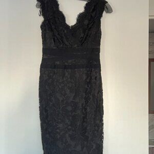 Black sleeveless cocktail dress